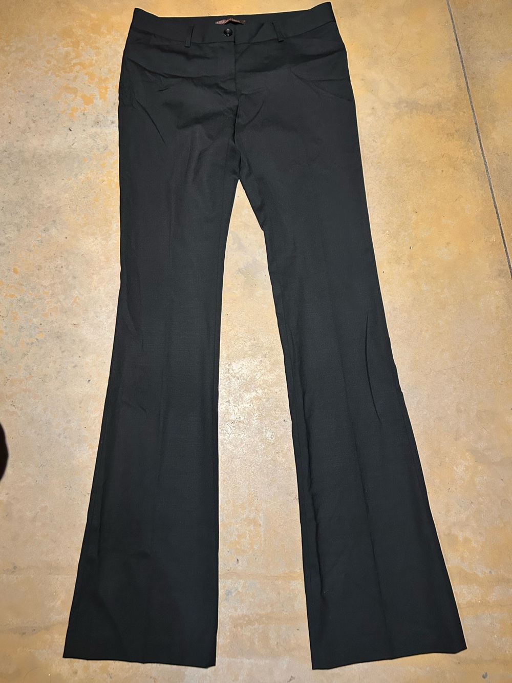 Roberto Cavalli flared women’s trousers pants wool blend Black size 84A